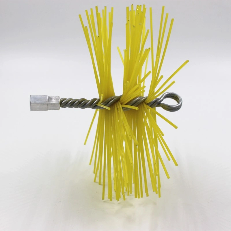 Industrial Pipe Brush / Yellow PVC & PP Chimney Brush