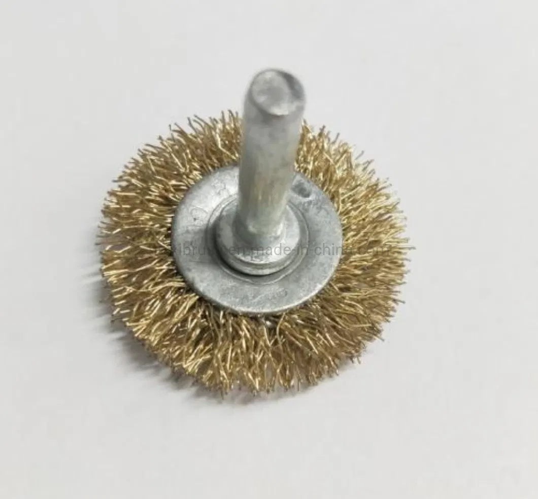 Brass Coated Steel Polishing Tool Wheel Brush