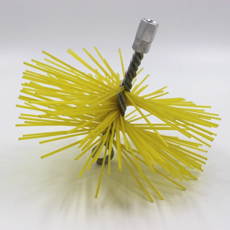 Industrial Pipe Brush / Yellow PVC & PP Chimney Brush